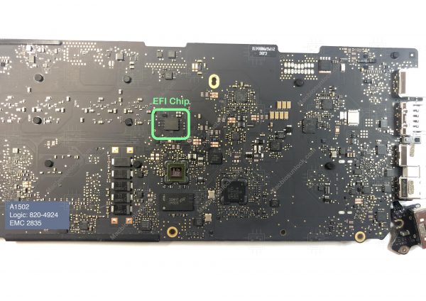 EFI Chip location on a A1502 Motherboard